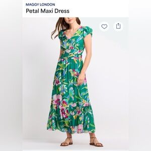 Maggy London Floral Petal Maxi Dress